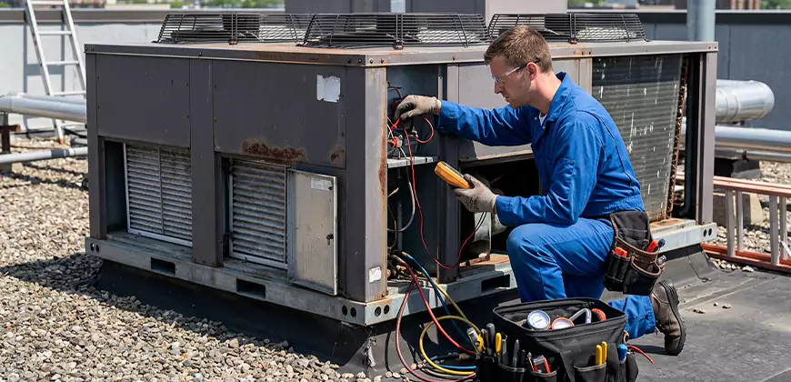 Package Unit Maintenance in Matthews