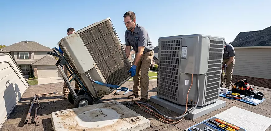 Emergency Air Conditioning Unit Swap in Matthews